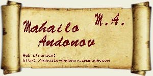 Mahailo Andonov vizit kartica